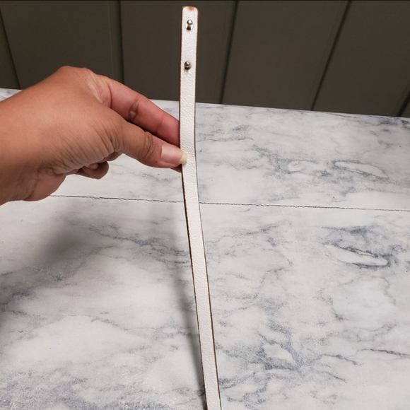 BCBG MaxAzria White & Silver Belt size S - Picture 9 of 13